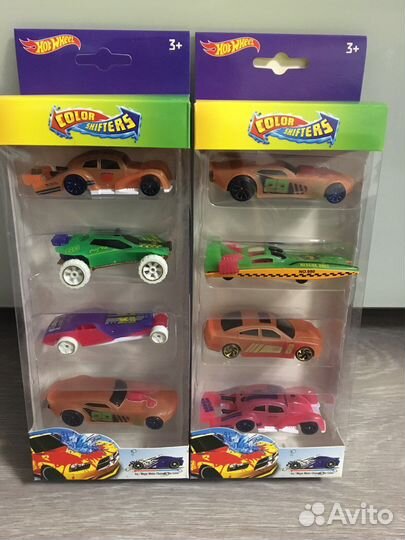 Набор гоночных машин hot wheels меняют цвет