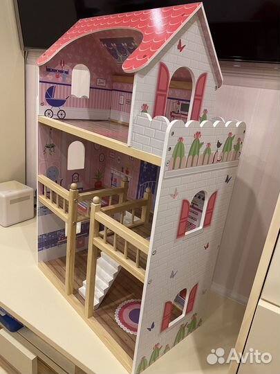 Кукольный домик для барби с мебелью