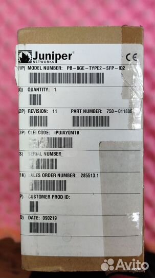 Интерфейсный модуль Juniper PB-8GE-type2-SFP-IQ2