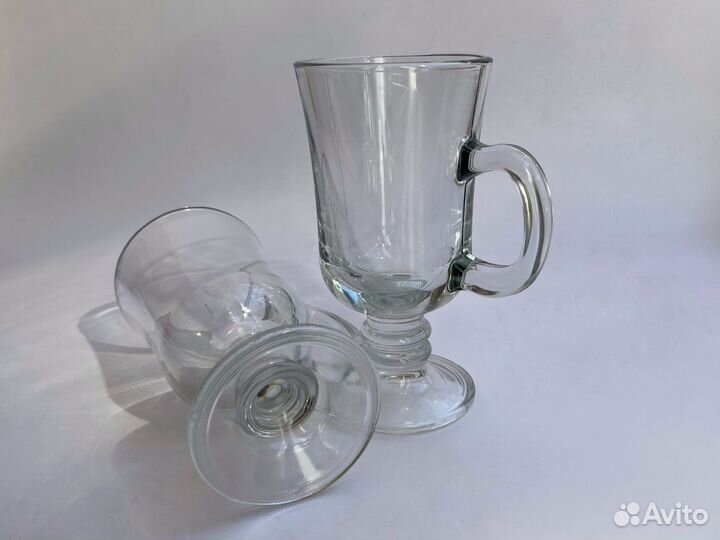 Бокалы из стекла для чая и кофе 2 пары