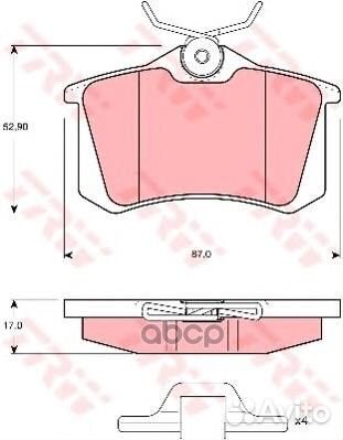 Колодки тормозные дисковые зад GDB1328 TRW