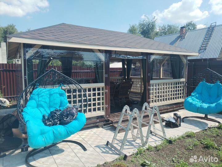 Мягкие пвх окна на беседку