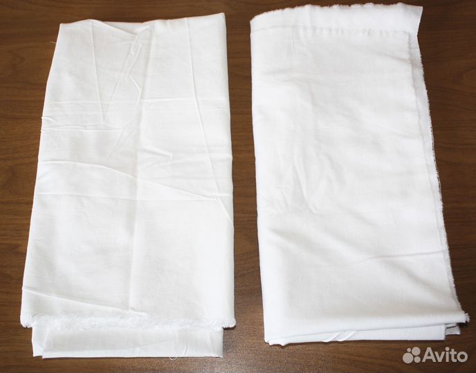 Ситец белый советских времён - 2 отреза (4 метра)