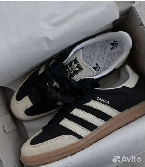 Кеды женские Adidas Samba OG Cream White Black