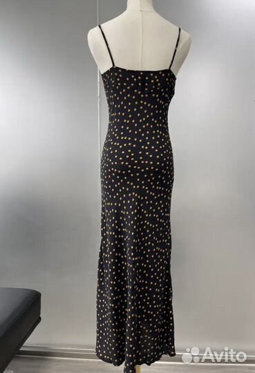 Платье миди в горошек