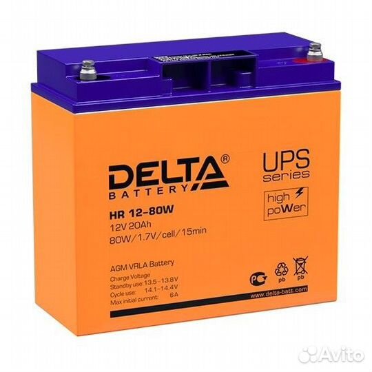 Аккумулятор delta HR 12-80 W