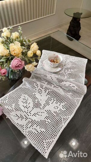 Скатерть старинная ручная вышивка