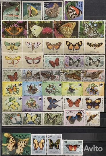 Почтовые марки Бабочки, Мотыльки