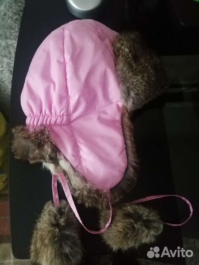 Шапка для девочки кролик