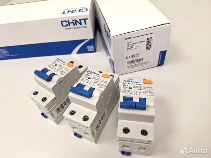 Дифференциальный автомат Chint NB1L 1P+N 25А C