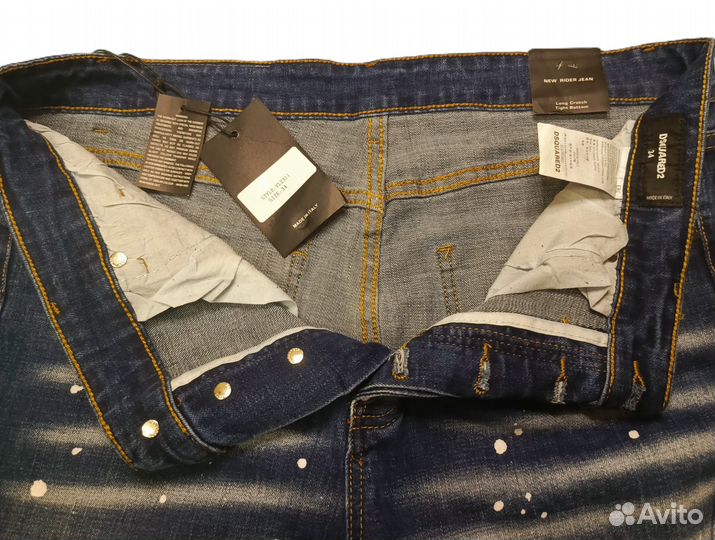 Джинсы мужские dsquared2 новые оригинал на болтах