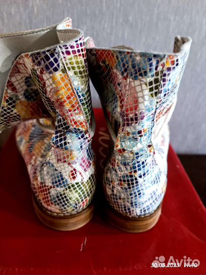 Летние ботинки 37 размер, натуральная кожа