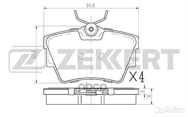 Колодки торм. диск. задн. Nissan Primastar (X83
