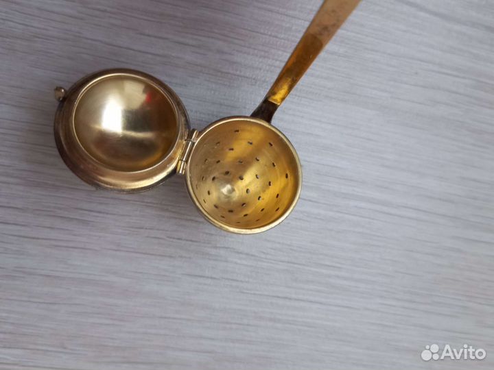 Ситечко для чая серебро, (заварник) эмаль СССР