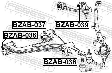 Сайлентблок нижнего передн рычага mercedes W210