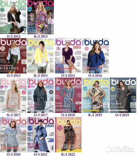 Журналы Burda Мода для полных 1978-2022