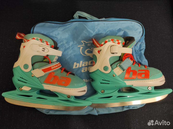 Коньки детские раздвижные BlackAqua AS-408