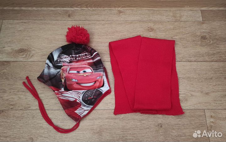 Шапка и шарф демисезонные 5-6 лет