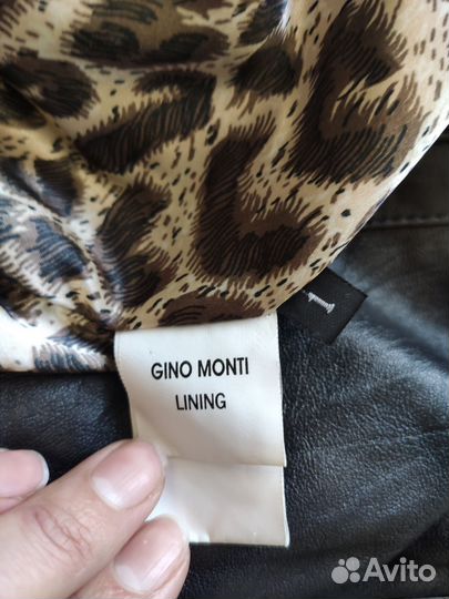 Кожаный бомбер женский