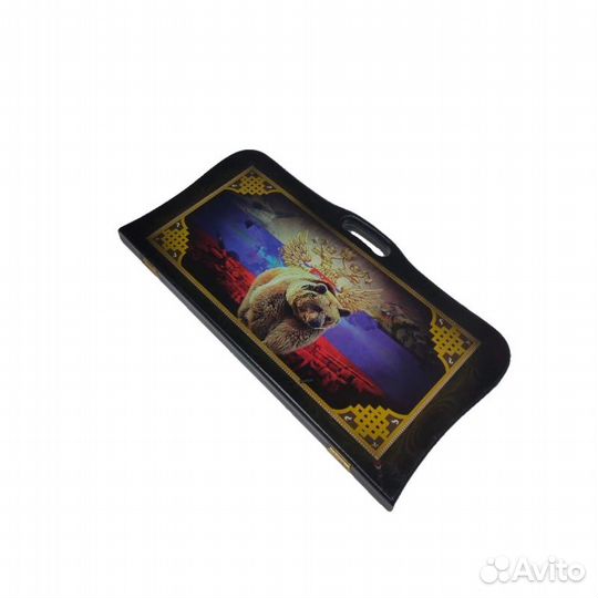 Нарды с ручкой цветной рисунок (Большие)