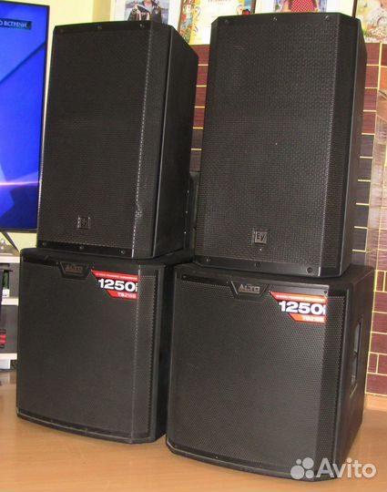 Колонки активные EV+Сабы Alto 4500Вт 4шт BD-38sm