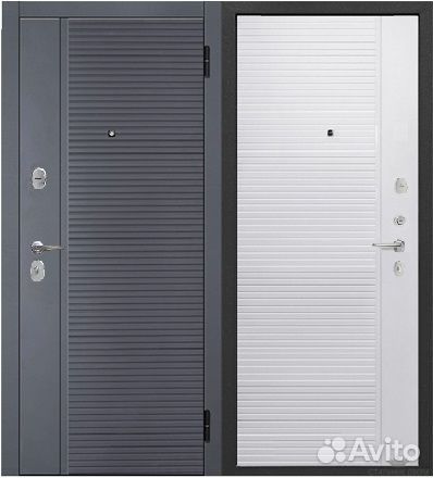 Дверь входная лайт бетон темный/бетон светлый