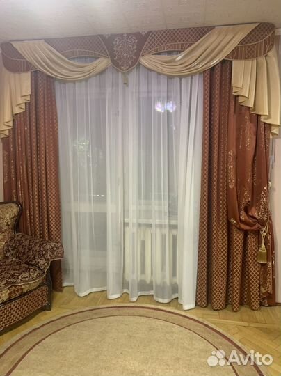 Комплект штор и римская штора