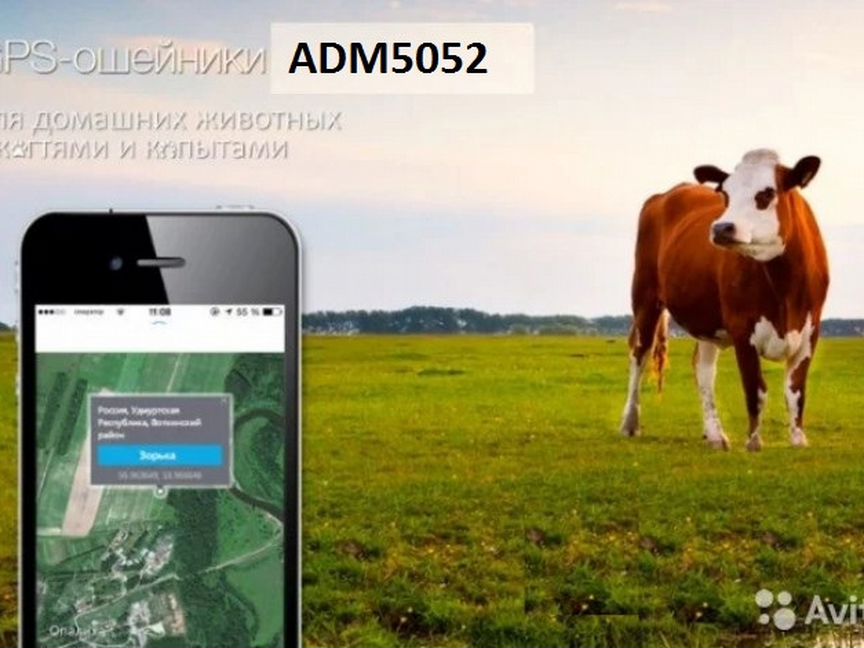 Gps ADM5052 ошейник трекер маяк для лошадей, крс