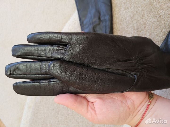 Перчатки кожаные удлиненные