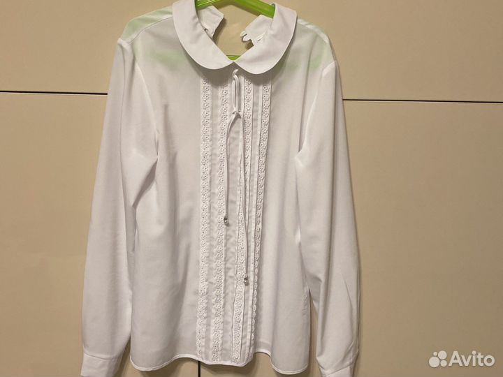 Блузка белая для девочек 158