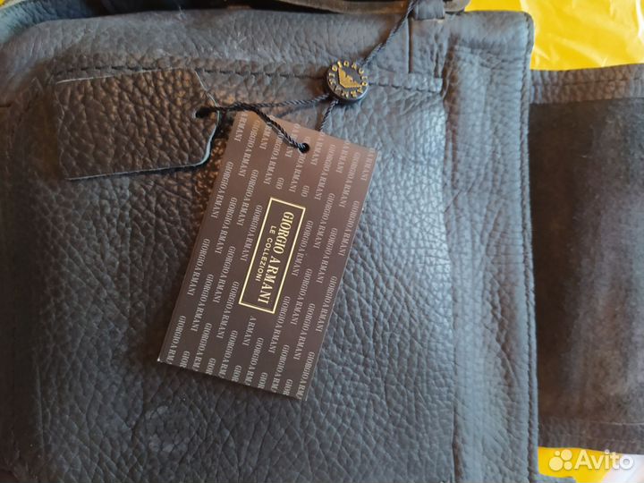 Мужская кожаная сумка Giorgio Armani