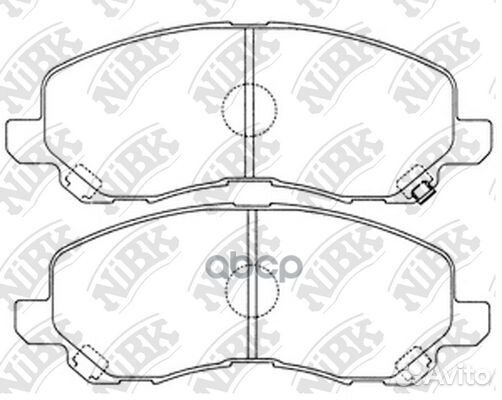 Колодки тормозные дисковые перед mitsubishi