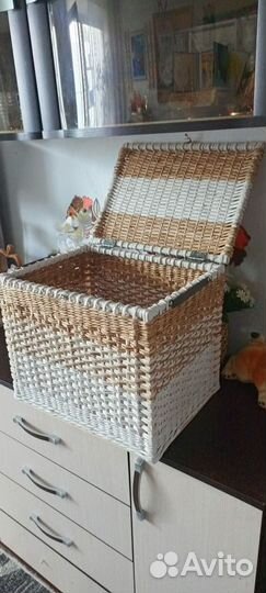 Короб-сундук плетёный