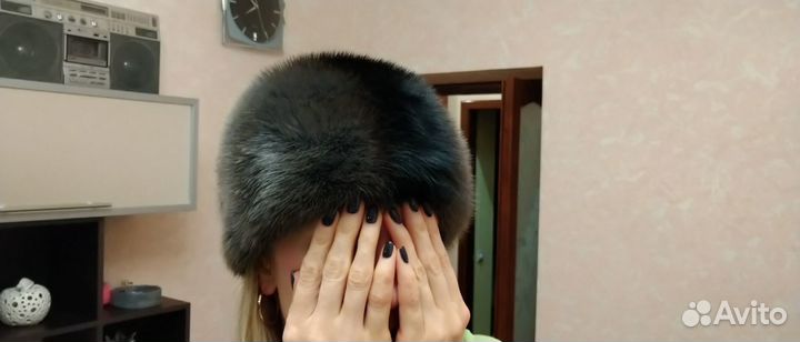 Шапка норка и чернобурка. супер красивые отл сост