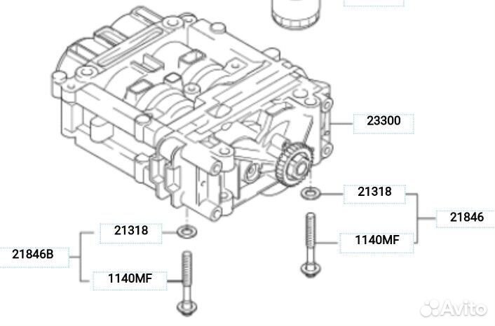 Насос масляный Hyundai Santa Fe 2 2.4 G4KE