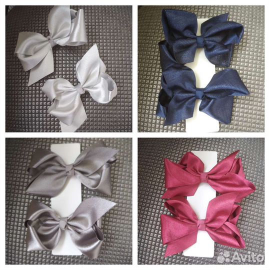 Банты для волос на заколках, парные (цена за 2 шт)