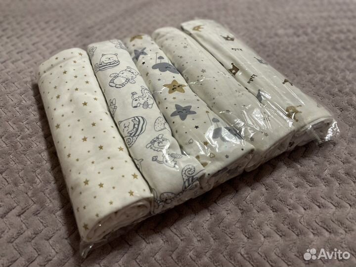 Пеленки детские трикотажные в комплекте 2 шт