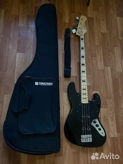 Harley-Benton JB-75MN Black бас гитара