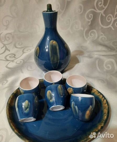 Штоф Кувшин с рюмками керамика
