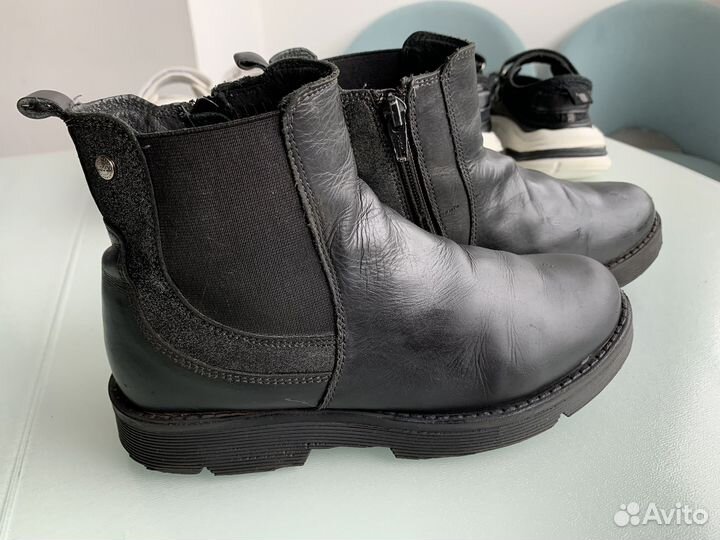 Ботинки кожаные