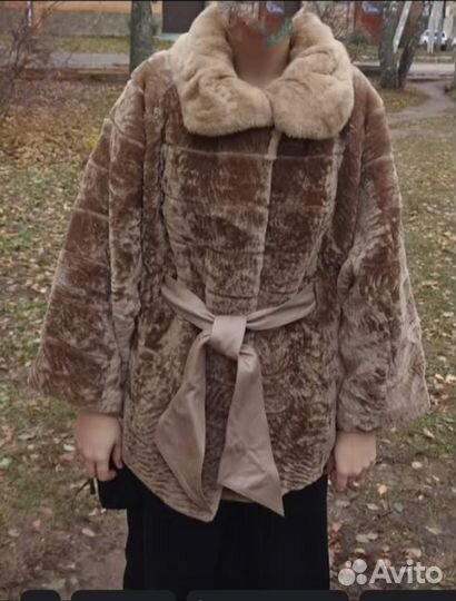 Шуба мутон+норка