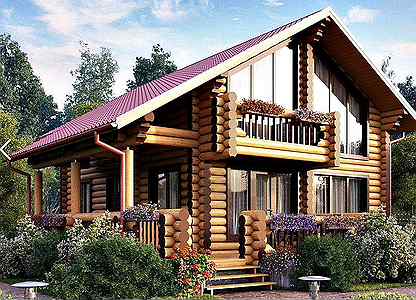 Строительство деревянного дома из бревна