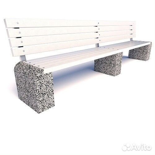 Скамейка бетонная Евро 1 Лайн со спинкой