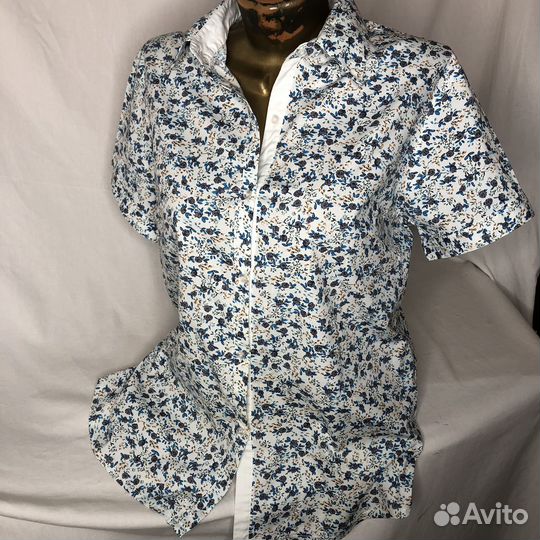 Рубашка хлопковая с коротким рукавом 48-50