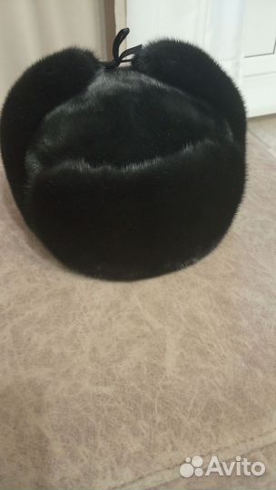 Норковая шапка мужская ушанка размер 56