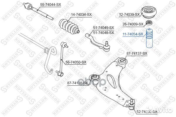 11-74054-SX отбойник-пыльник амортизатора перед