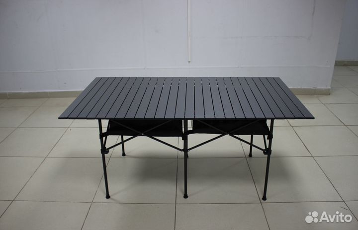 Стол реечный с корзиной 153х80х70см