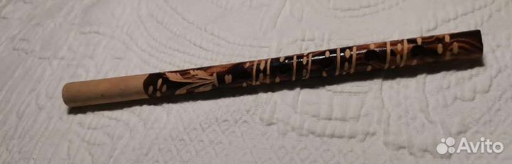 Деревянная резная дудочка 24 см