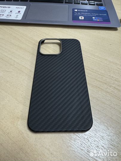 Чехол на iPhone 14 pro max карбон