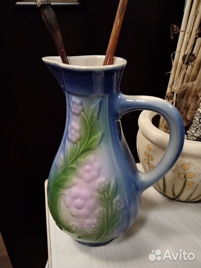 Ваза для цветов, горшок цветочный кашпо кувшин бу